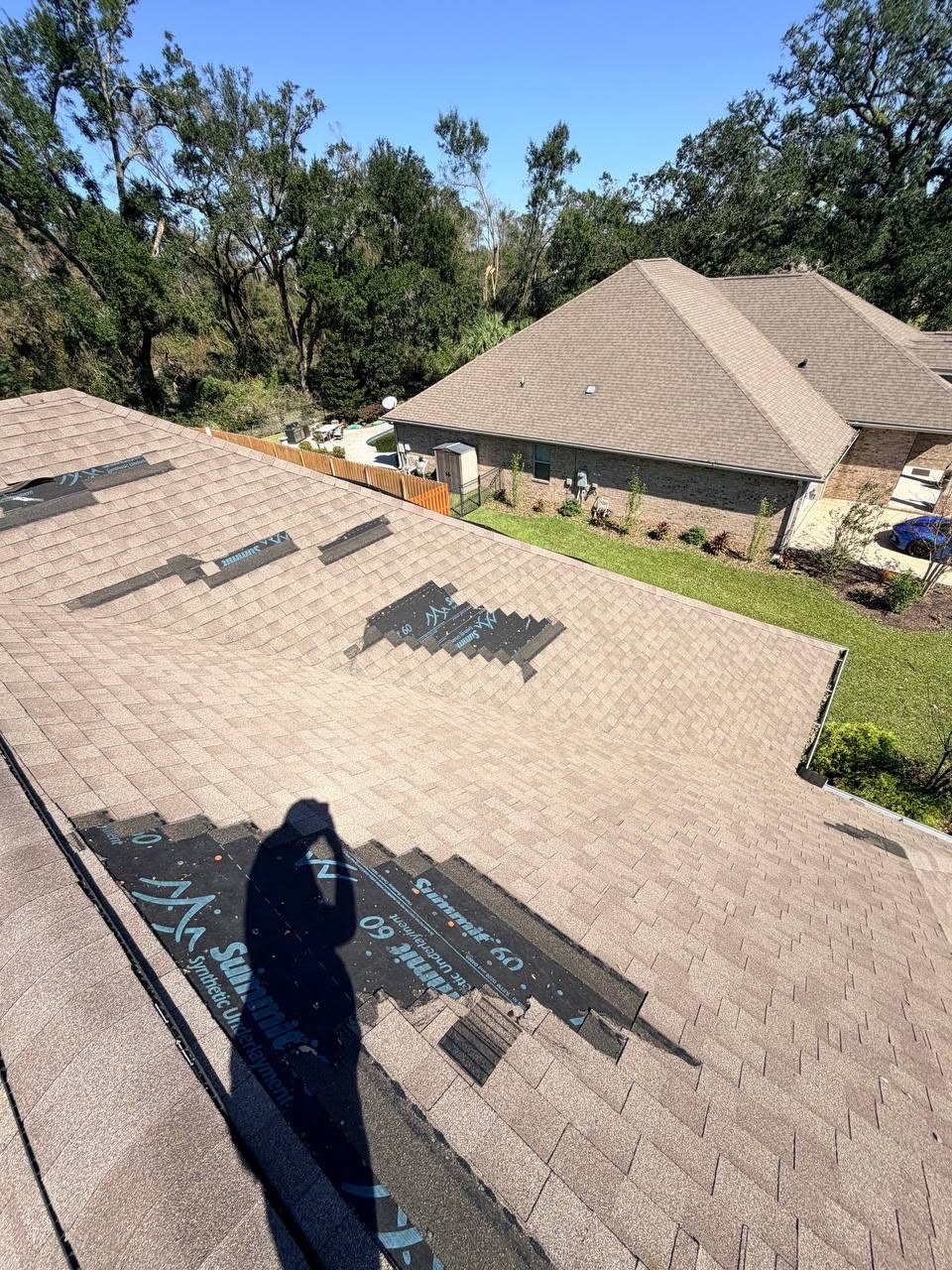 New shingle roof on a residential home in The Villages, FL.
