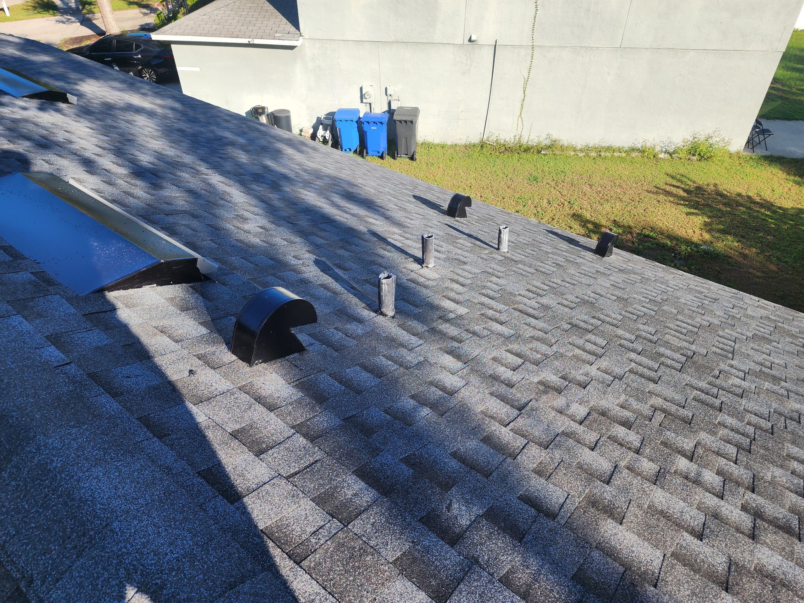 New shingle roof on a residential home in Pasco County, FL.